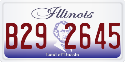 IL license plate B292645