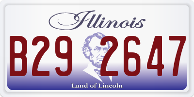 IL license plate B292647