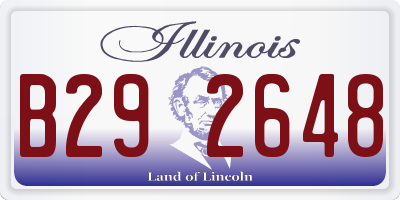 IL license plate B292648