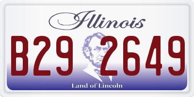 IL license plate B292649