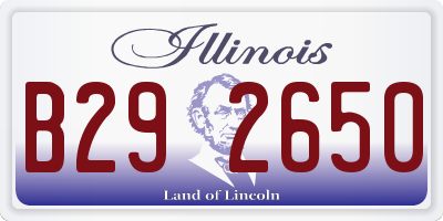 IL license plate B292650