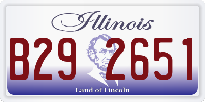 IL license plate B292651