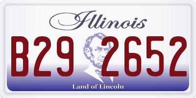 IL license plate B292652