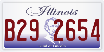 IL license plate B292654