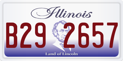 IL license plate B292657