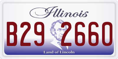 IL license plate B292660
