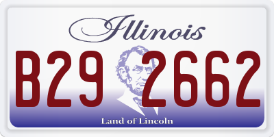 IL license plate B292662