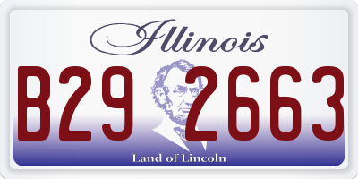 IL license plate B292663