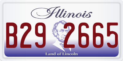 IL license plate B292665