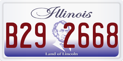 IL license plate B292668
