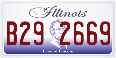IL license plate B292669