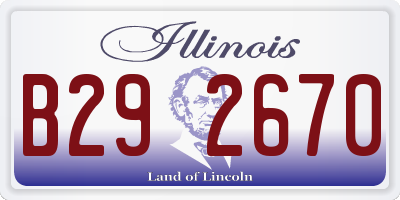 IL license plate B292670