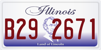 IL license plate B292671