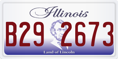 IL license plate B292673