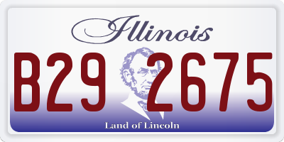 IL license plate B292675