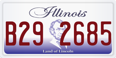 IL license plate B292685