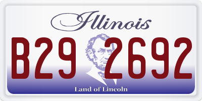IL license plate B292692