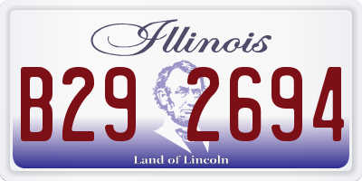 IL license plate B292694