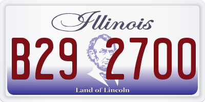 IL license plate B292700