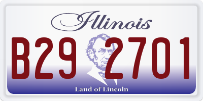 IL license plate B292701