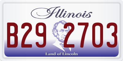 IL license plate B292703