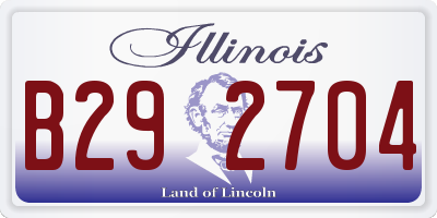IL license plate B292704
