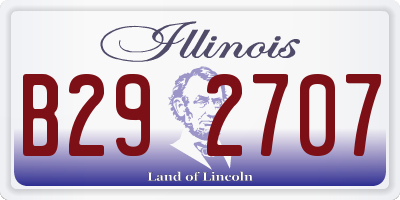 IL license plate B292707