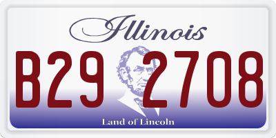 IL license plate B292708