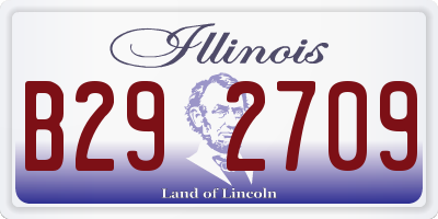 IL license plate B292709