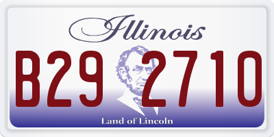 IL license plate B292710