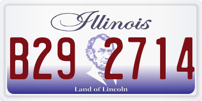 IL license plate B292714