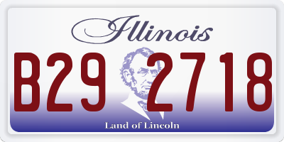 IL license plate B292718
