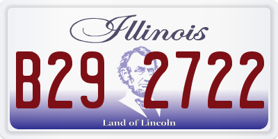 IL license plate B292722