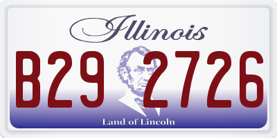 IL license plate B292726