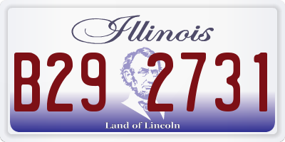IL license plate B292731