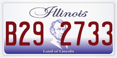 IL license plate B292733