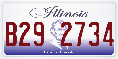 IL license plate B292734