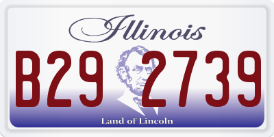 IL license plate B292739