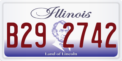 IL license plate B292742