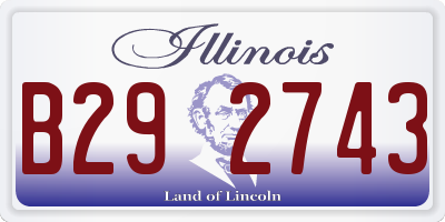 IL license plate B292743