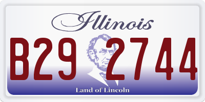IL license plate B292744