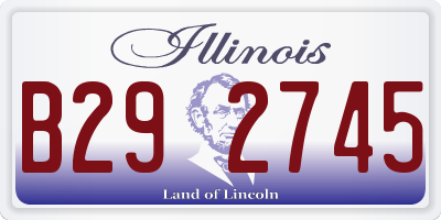 IL license plate B292745