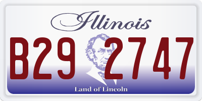 IL license plate B292747