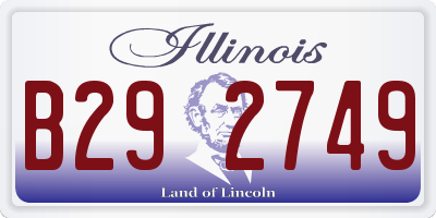 IL license plate B292749