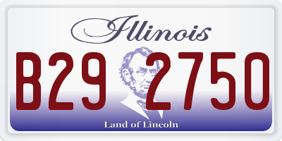 IL license plate B292750