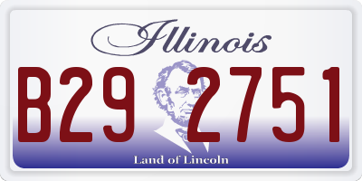 IL license plate B292751