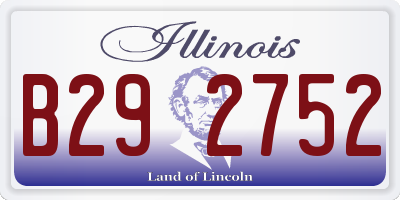 IL license plate B292752