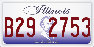 IL license plate B292753