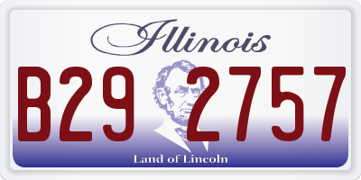 IL license plate B292757