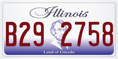 IL license plate B292758